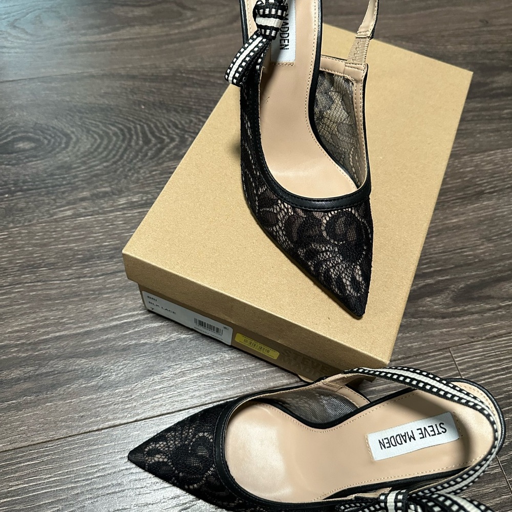 Steve Madden Black Lace Women's Shoes